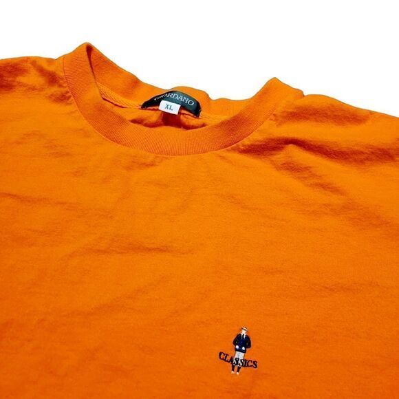 Vintage 90s orange top tee tshirt - Picture 2 of 4